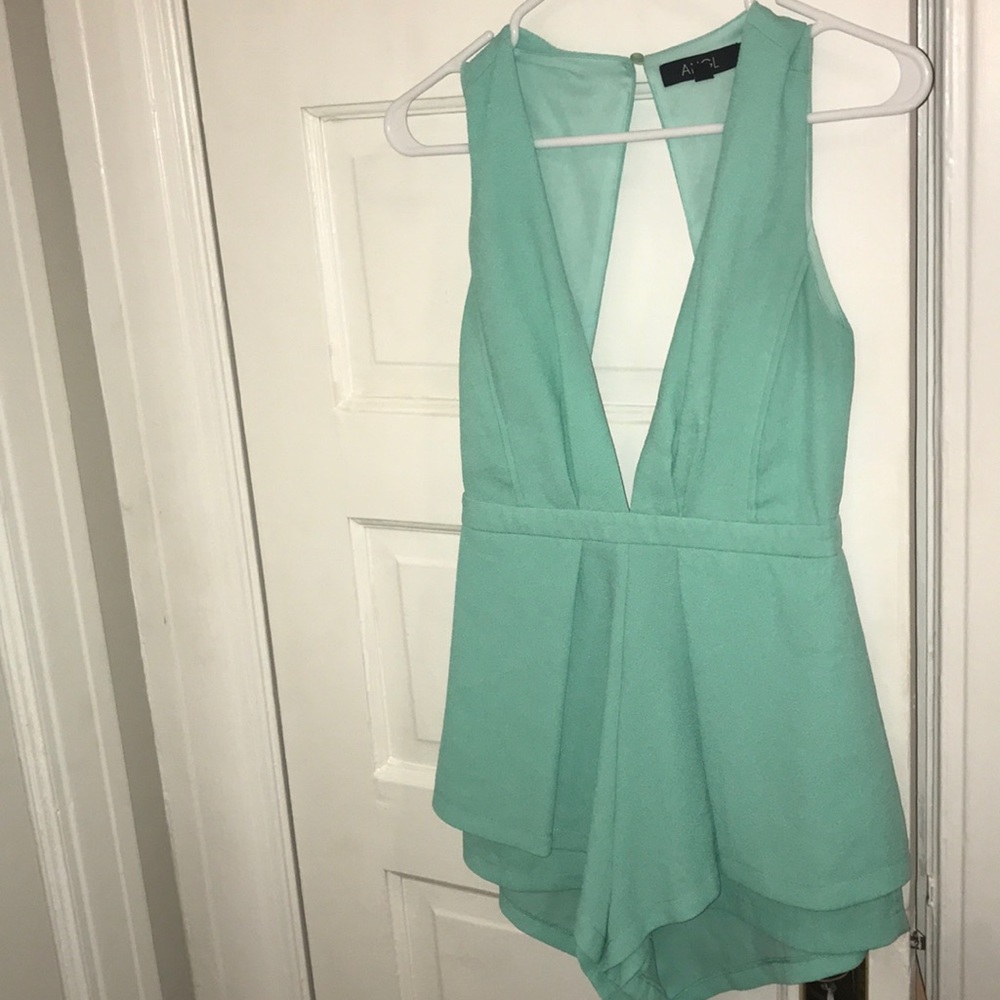 Seafoam green romper